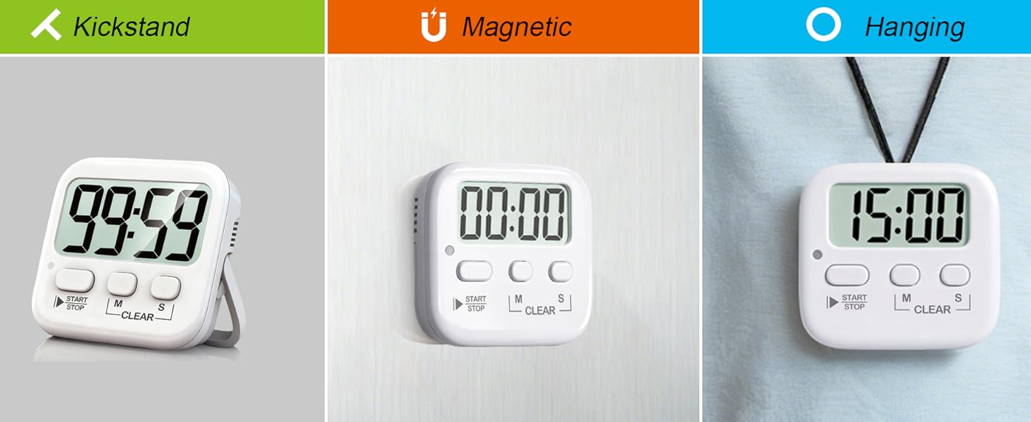 Digital timer with three mounting options