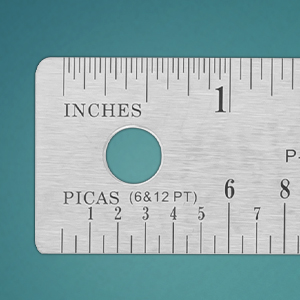 Pica and Inch Measurement Ruler