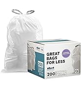 Plasticplace White Drawstring Lavender and Soft Vanilla Scented Garbage Can Liners ¦ Compatible w...
