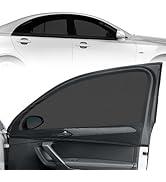 Car Window Shades for Sedan - 4 Pack Stretchy Sun Shade Mesh Side Car Window Screen Covers for Ca...