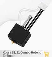 Original Kobra S1 Hotend with 0.4mm Brass Nozzle,Heater Cartridge Thermistor and Silicone Sock,Su...