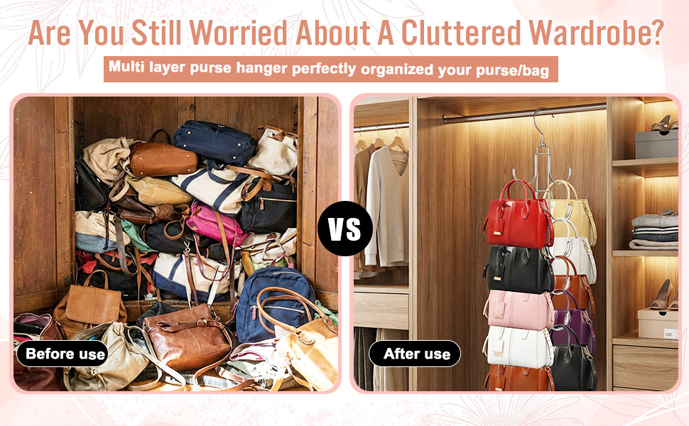 Purse Hanger with 10 Big Hooks