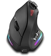 JOMAA Triple Mode Wireless Gaming Mouse - 24000 CPI, Bluetooth 5.0, 2.4GHz, Wired RGB Ergonomic M...