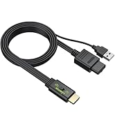 LiNKFOR N64 to HDMI Converter, 16:9/4:3 Conversion Mini Composite CVBS Audio Video Adapter Suppor...
