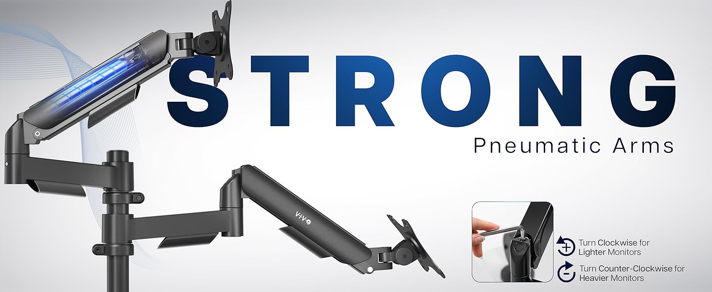 dual pneumatic arm mount