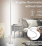 LanSuper Corner Floor Lamp,Smart RGB LED Corner Floor Lamp with Luminous Base, 21W 1800LM Super B...