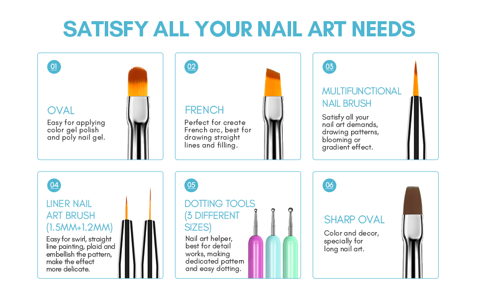 nail art brushes