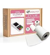 Vonlyst Compatible Clover Compact Countertop POS Thermal Receipt Paper 2 1/4 x 55