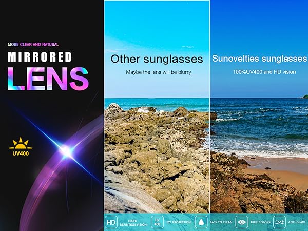 Retro Mirrored Lenses Square Sunglasses