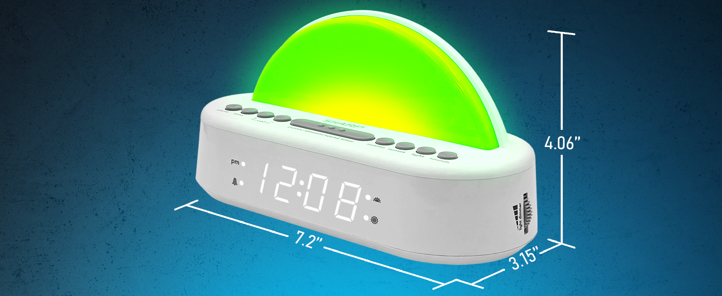 perfect size bedside gentle to wake clock bedroom modern simple clean