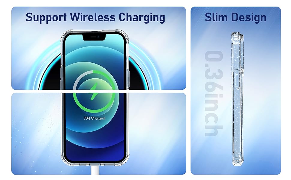 Slim but Protective and support wireless charging