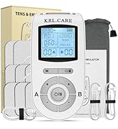 KRL.CARE Dual Channel TENS EMS Unit 40 Intensities for Gradual Pain Relief Therapy, 24 Modes Musc...