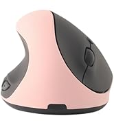 Wireless Mouse Pink Left Handed Mouse Ergonomic Vertical Left Hand 6 buttons USB Optical Ergo Car...
