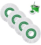 4 Pack Mop Head Replacements for Libman ?????????????? Spin Mop New Version, Washable Refills Com...
