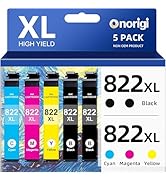 Onorigi 822XL Remanufactured Replacement for Epson 822XL Ink Cartridges Combo Pack T822 822 822XL...