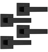 Estmoon 4 Pack Dummy Door Handles, Matte Black Non-Turning Decorative Door Handles for Closets Fr...