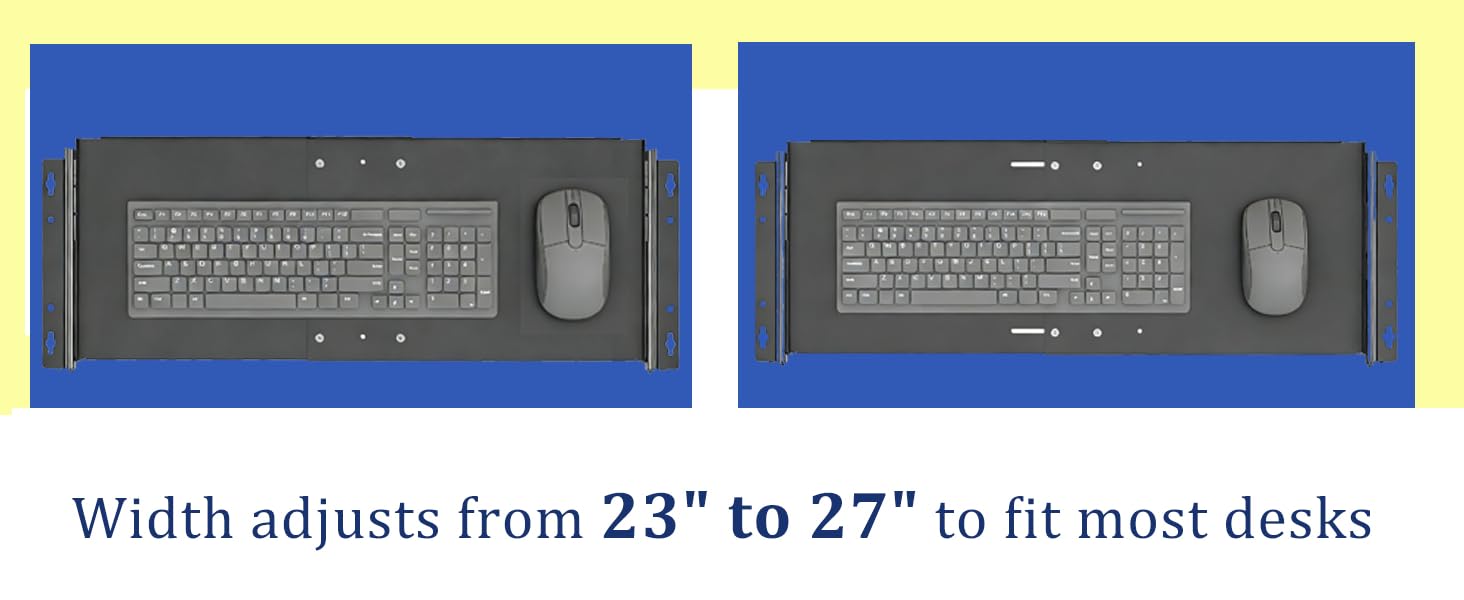 Sliding keyboard tray under desk 23-27&amp;#34;