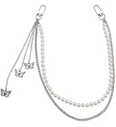 Lujchicy Women and Girls for Hip Hop Trouser Chain Sliver Pearl Wallet Chain Layered Jeans Pant C...