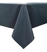 Heavy Duty Vinyl Tablecloth Waterproof Oil-Proof PVC Table Cloth Stain-Resistant Wipeable Rectang...