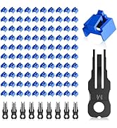 NataLink 100 Pcs RJ45 Port Lock with 10 Key, Locking RJ45 Port/Dust Blocker, RJ45 Dust Cover Cap ...