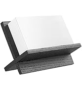 Business Card Holder for Desk - Black Wood Small Cards Holders for Men , Professional Desktop Bus...