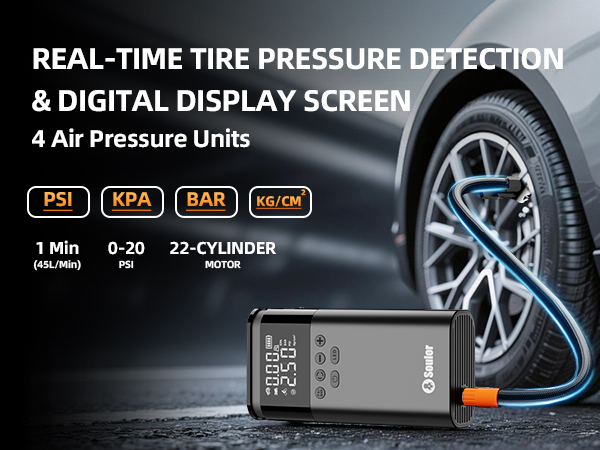 real-time tire pressure detection&amp;digital display screen