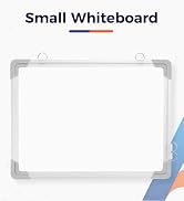 AMUSIGHT Double-Sided White Board, 16" x 12" Dry Erase Board Small Whiteboard for Wall Magnetic H...