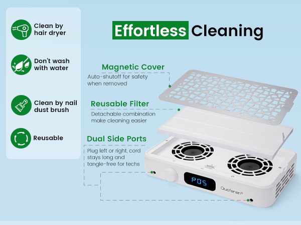 nail dust collector nail tech professional portable vacuum quiet fan gel vent filter women