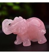 Rose Quartz Crystals Healing Stones Elephant Decor Rose Quartz Green Aventurine Elephant Polished...