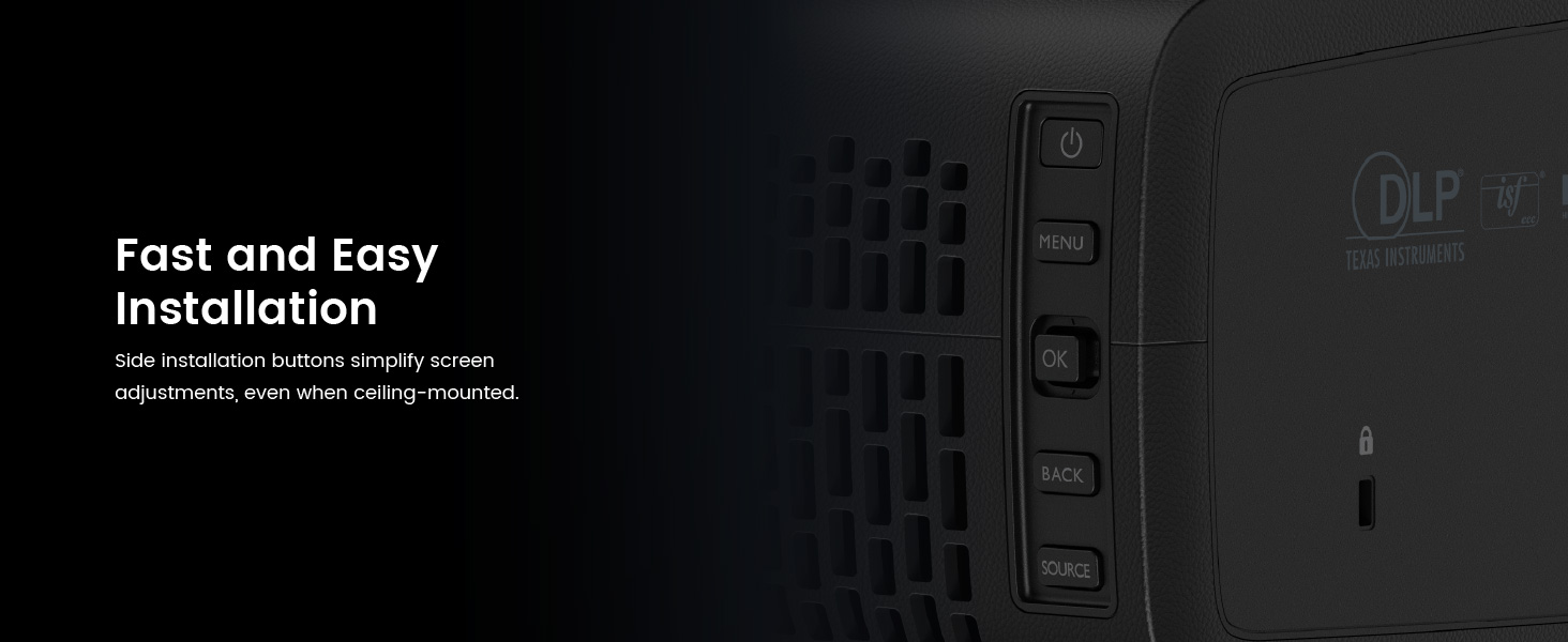 BenQ W2720i projector offers an effortless setup with intuitive installation features