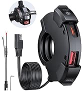 EXTRACTME Motorcycle Phone Charger, Ultra-Narrow Dual USB Type C 30W PD & Quick Charge 3.0 Motorc...