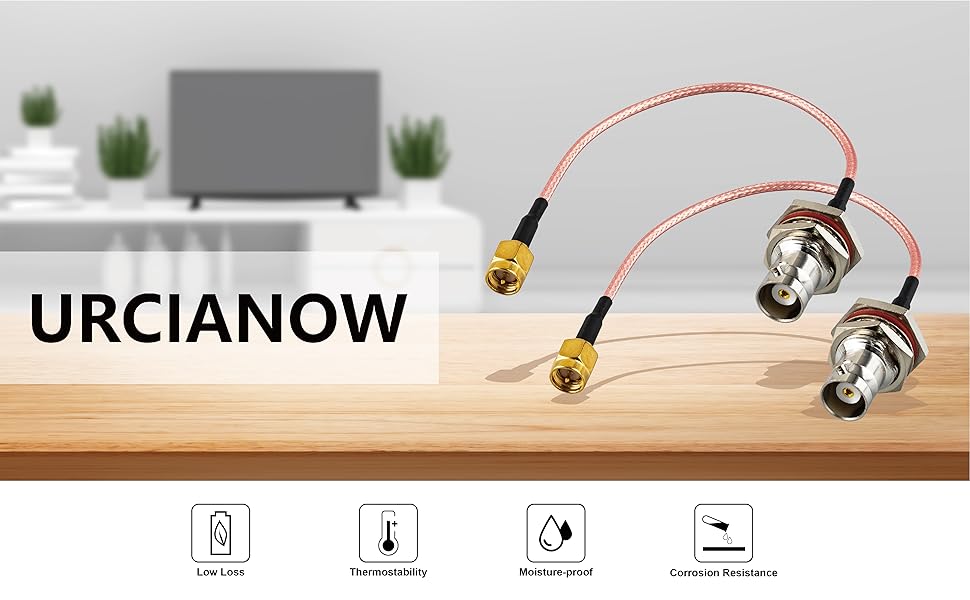 sma male to bnc female bulkhead cable 6inches connector sma to bnc cable pigtail bnc female adapter