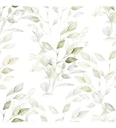 HeloHo Peel and Stick Wallpaper Yellow Leaf Wall Paper Self Adhesive Removable Waterproof Contact...