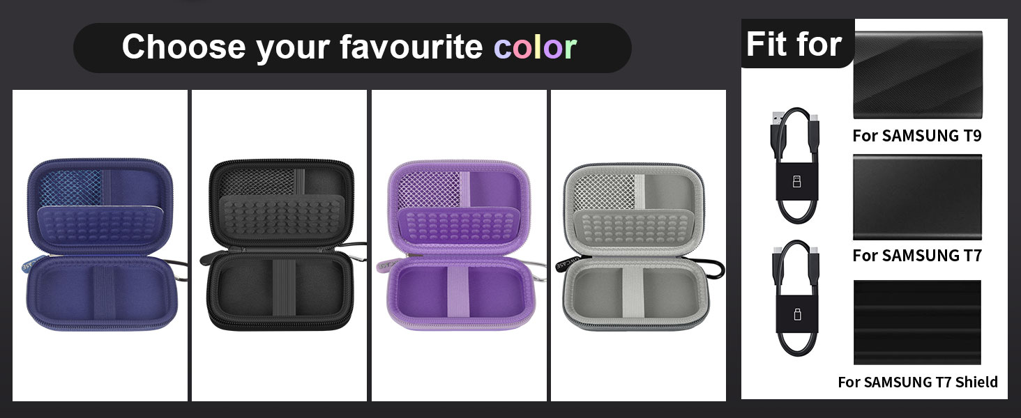 Travel carrying bag for samsung t9 ssd 