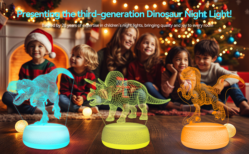 Presenting the third-generation Dinosaur Night Light!