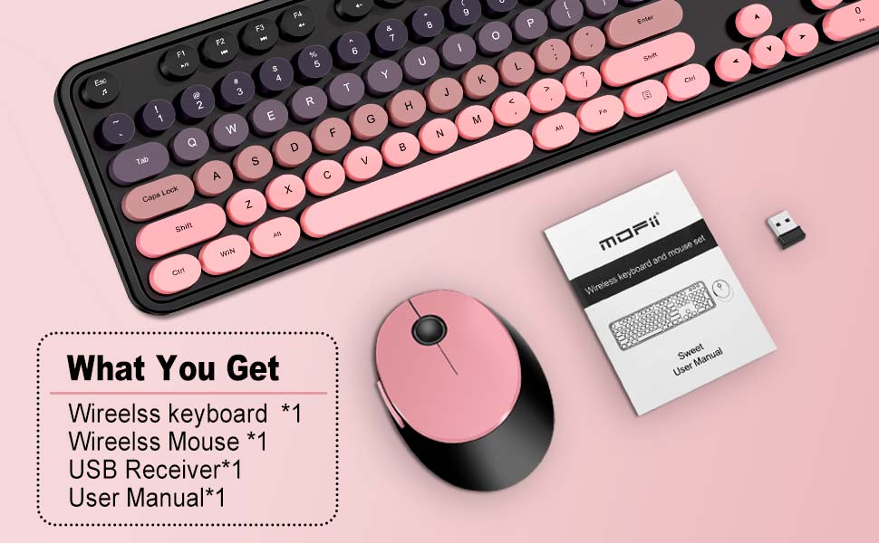 keyboard and mouse colorful