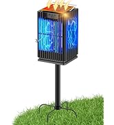 Solar Bug Zapper Outdoor, Waterproof Mosquito Zapper Type-C &amp; Solar Powered, Auto On/Off, Cordles...