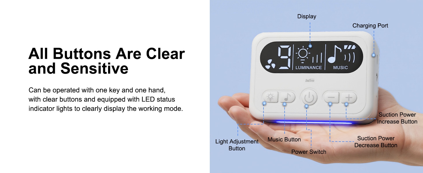 Equipped with LED display screen and clear buttons