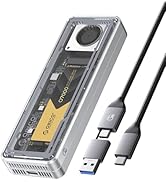 ORICO 40Gbps M.2 NVMe SSD Enclosure with Cooling Fan, Tool-Free Installation Aluminum Crystal NVM...