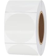 Hybsk 2 inch Transparent Circle Direct Thermal Stickers Clear Rould Waterproof Thermal Labels for...