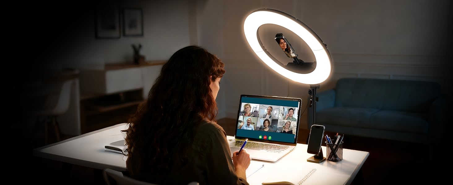 large ring light, tripod with ring light,ring light for desk