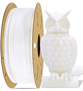 DO3D 3D Printing Filament White PLA Printer Material, Tidy Winding Tangle-Free High Diameter Tole...