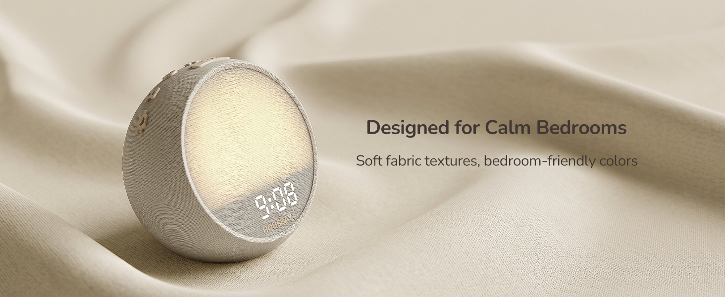 Soft fabric textures, bedroom-friendly colors