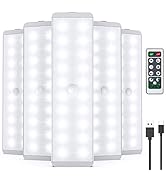 LED Closet Light, Newest 20LEDs Dimmer USB Rechargeable Motion Sensor Light Under Cabinet Lightin...