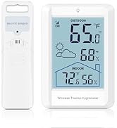 LOFICOPER Indoor Outdoor Thermometer Hygrometer, Wireless Weather Station, Digital Temperature Hu...