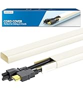 Yecaye 142in Wall Cord Hider for 2-3 Cords, On-Wall Cord Cover Channel, Cable Concealer, Cable Co...