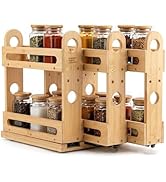 deepredcoast Pull Out Spice Rack Organizer for Cabinet Wide Slide Out Seasoning Rack Fits 2.1" Ja...