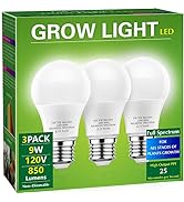 Briignite Grow Light Bulbs, Full Spectrum Grow Light Bulb, LED Grow Light Bulb A19 Bulb, Plant Li...
