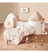 Tiny Land Play Tunnel and Ball Pit for Toddlers, 5pcs Indoor Playground - Foldable Pop Up Tents w...