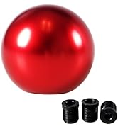 YIUIY Universal Round Ball Gear Shift Knob,Chrome Finish Aluminum Shifter Knobs with 3 Adapters C...